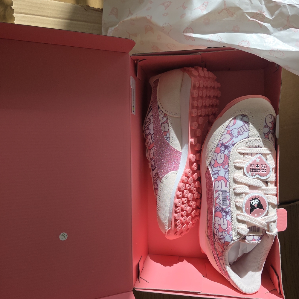 Hello Kitty Pink and White Kids Sneakers